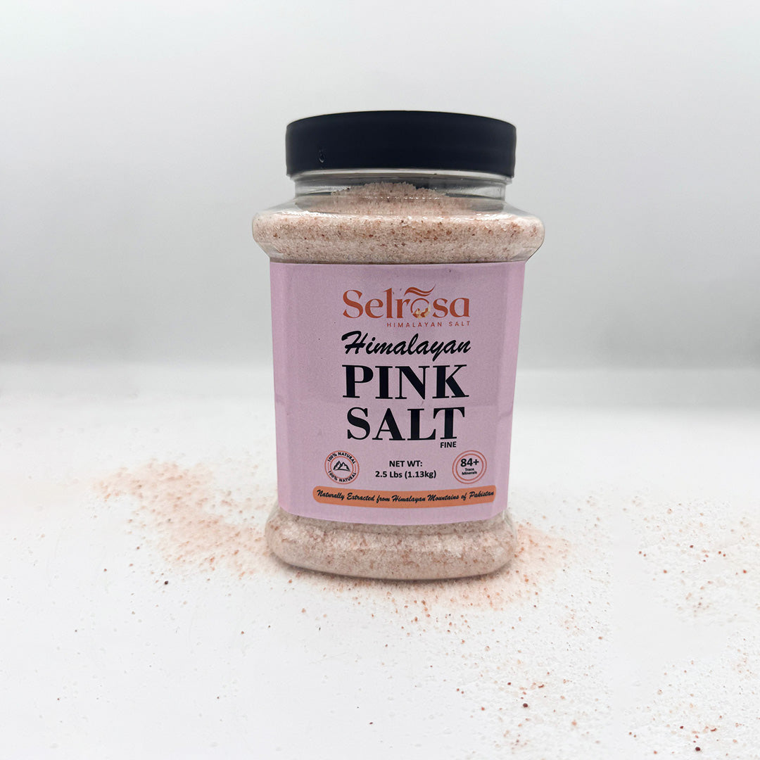 Himalayan Pink Salt,Gluten free , Organic,Rock salt , kosher , Pack of nutrients in Plastic Jars - SELROSA INC