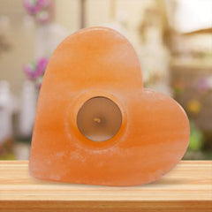 Himalayan Rock Salt Natural Pink Salt  Heart Shape Candle, Himalayn Mountain Gold , Hand Crafted , Light weight , !00 % Natural - SELROSA INC