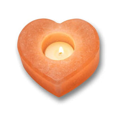 Himalayan Rock Salt Natural Pink Salt  Heart Shape Candle, Himalayn Mountain Gold , Hand Crafted , Light weight , !00 % Natural - SELROSA INC